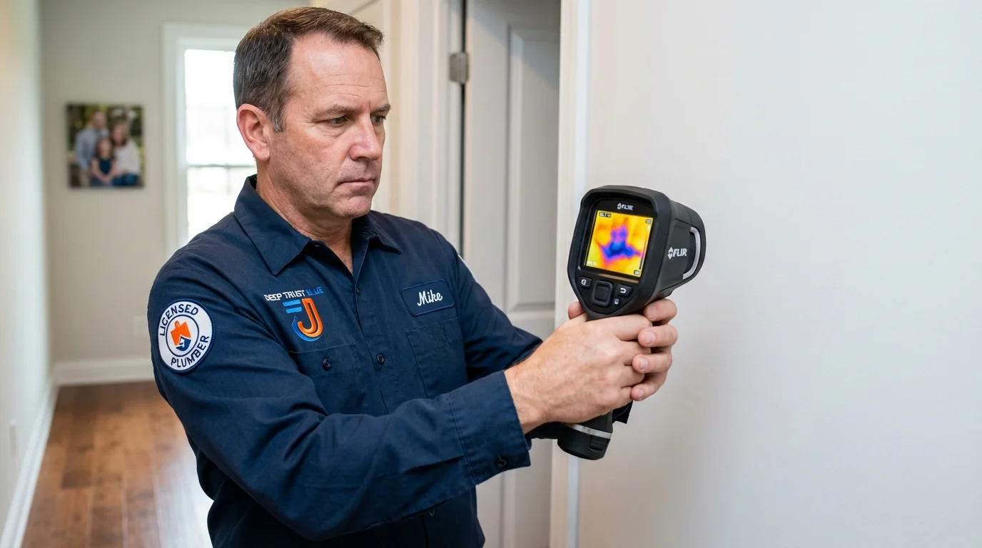 Thermal imaging leak detection by Johns Plumbing LLC in Castroville